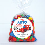 Race Car Driver Valentine's Day Stickers