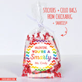 "You're a Smarty" Rainbow Valentine's Day Stickers