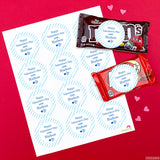 Valentine's Day Stickers - Blue