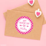 Heart & Arrow Valentine's Day Stickers - Pink