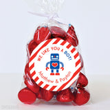 Robot Valentine's Day Stickers