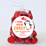 "You're Cool" Penguin Valentine's Day Stickers