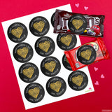 Chalkboard & Heart Valentine's Day Stickers