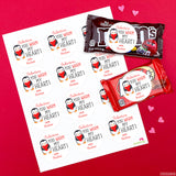 "You Warm My Heart" Penguin Valentine's Day Stickers