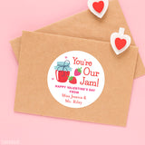 "You're My Jam!" Valentine's Day Stickers