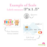 "It's A Real Treat" Rice Treat Valentine Labels