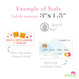 "Cheesy Valentine" Cheese Cracker Valentine Labels