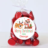English Bulldogs Christmas Gift Labels