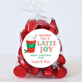"Wishing You a Latte Joy" Christmas Coffee Gift Labels