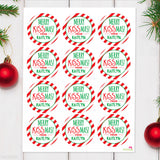 "Merry KissMas" Christmas Stickers