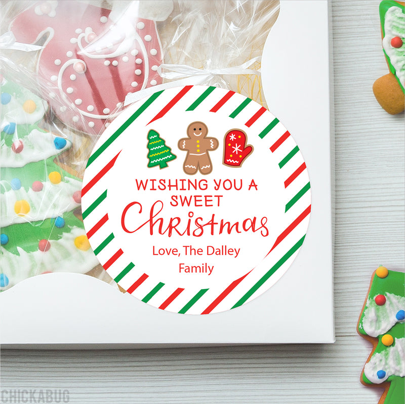 "Wishing You a Sweet Christmas" Stickers