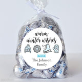 Warm Winter Wishes Holiday Gift Labels