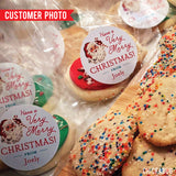 Old-Fashioned Santa Christmas Gift Labels