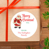 Vintage Jolly Santa Christmas Gift Labels