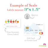 "Peace Love Joy" Ornaments Christmas Gift Labels