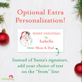 To Child From Santa Christmas Gift Labels - Vintage Santa