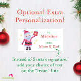 To Child From Santa Christmas Gift Labels - Country Santa