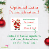 To Child From Santa Christmas Gift Labels - Vintage "Ho Ho Ho!" Santa