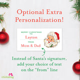 To Child From Santa Christmas Gift Labels - Jolly Vintage Santa