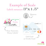 To Child From Santa Christmas Gift Labels - Pink Ho! Ho! Ho! Santa