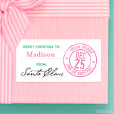 To Child From Santa Christmas Gift Labels - Pink Special Delivery
