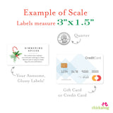 Christmas Candy Cane Simmering Spices Labels