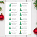 Christmas Tree Simmering Spices Labels