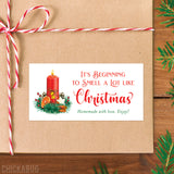 "It's Beginning to Smell a Lot Like Christmas" Gift Labels