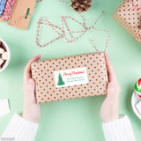 "Merry Christmas" Tree Homemade Christmas Gift Labels