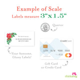 Poinsettia & Greenery Homemade Christmas Gift Labels