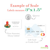 Christmas Candle Homemade Holiday Gift Labels