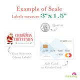 Vintage Santa "Christmas Chocolates" Gift Labels