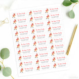 Ice Skating Bear Christmas Address Labels