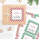 Signed by Santa Christmas Gift Labels - Stripes