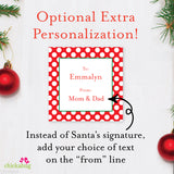 Signed by Santa Christmas Gift Labels - Polka Dot