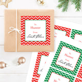 Signed by Santa Christmas Gift Labels - Chevron
