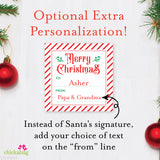Signed by Santa Christmas Gift Labels - Vintage Typography