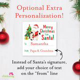 Signed by Santa Christmas Gift Labels - Santa Checking His List