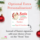Signed by Santa Christmas Gift Labels - Vintage Santa's Nice List