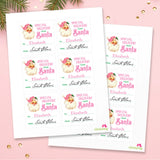 Signed by Santa Christmas Gift Labels - Pink Vintage Santa Special Delivery
