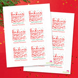 "Baking Spirits Bright" Christmas Food Gift Labels