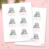 Pink Vintage Store Christmas Gift Labels