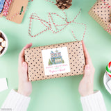 Pink Vintage Store Christmas Gift Labels