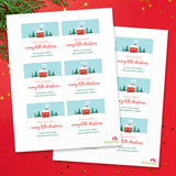 "Merry Little Christmas" Cozy Cabin Gift Labels