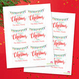 Merry Christmas Lights Gift Labels