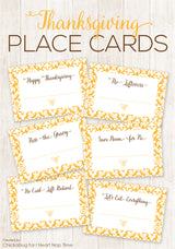 Free Printable Funny Thanksgiving Place Cards (INSTANT DOWNLOAD)