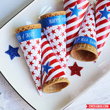 Free Printable 4th of July Ice Cream Cone Wrappers (INSTANT DOWNLOAD)