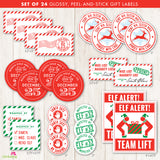Santa's Sleigh Mail Gift Stickers - Pack of 24