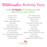 Pink Watermelon Birthday Party Printable Decor Kit (Digital File)