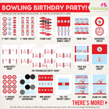 Bowling Birthday Party Printable Decor Kit (Digital File)